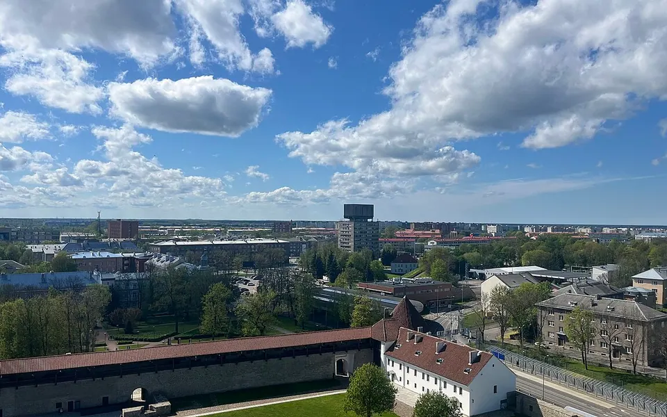 View of Narva from Hermann Castle in May of 2026.