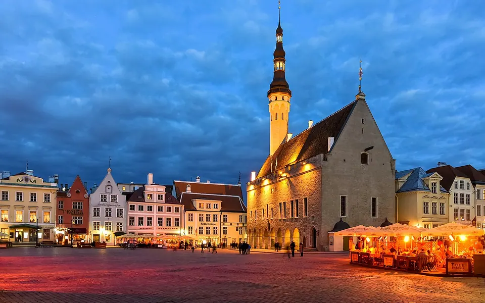 A view of Raekoja plats, Tallinn, Estonia
